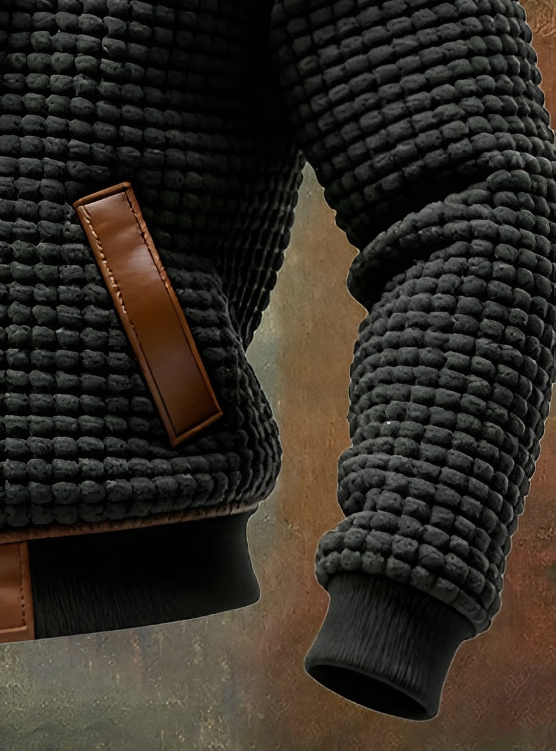 Arthur™ | Veste Rétro Matelassée avec Détails en Cuir